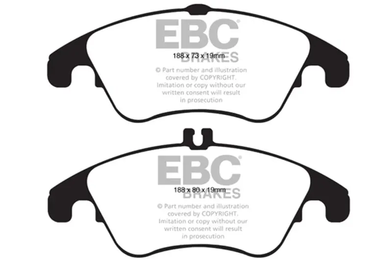 Ebc 12+ Mercedes-Benz C250 Coupe 1.8 Turbo Sport Edition Redstuff Front Brake Pads 1
