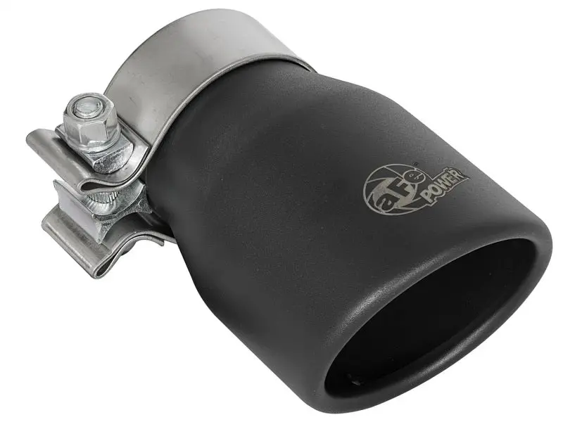 Afe Mach Force-Xp 409 Ss Single Wall Universal Clamp On Exhaust Tip - Black 1