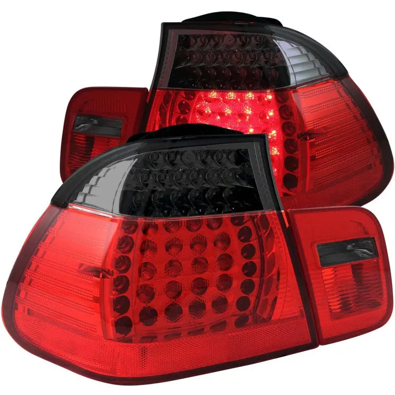 Anzo 2002-2005 4Dr Bmw 3 Series E46 Led Taillights Red/Smoke 1