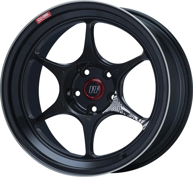 Enkei Pf06 18X8.5In 5X114.3 Bp 35Mm Offset 75Mm Bore Black Machined Wheel 1