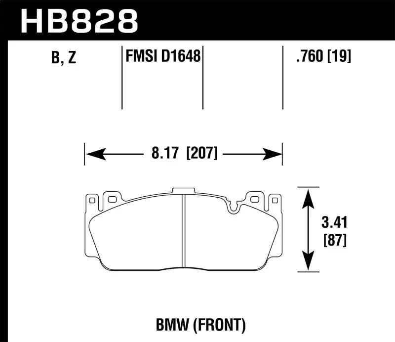 Hawk 12-17 Bmw M6 / 14-17 Bmw M6 Gran Coupe / 13-16 Bmw M5 Hps 5.0 Front Brake Pads 2