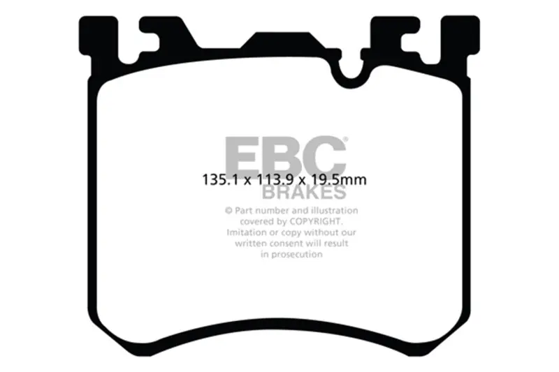 Ebc 10+ Bmw X5m 4.4 Twin Turbo Yellowstuff Front Brake Pads 1