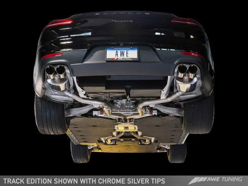 Awe Tuning Panamera 2/4 Track Edition Exhaust (2014+) - W/Chrome Silver Tips 1