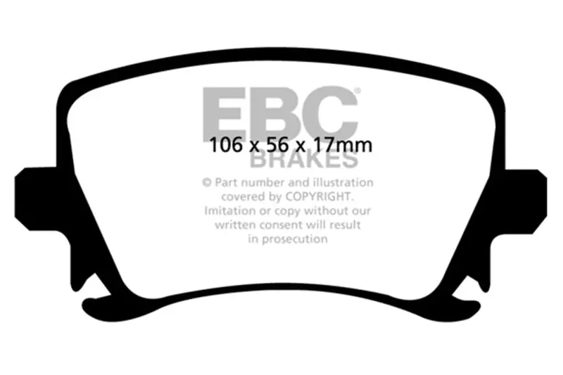 Ebc 05-08 Audi A4 2.0L Turbo Bluestuff Rear Brake Pads 1