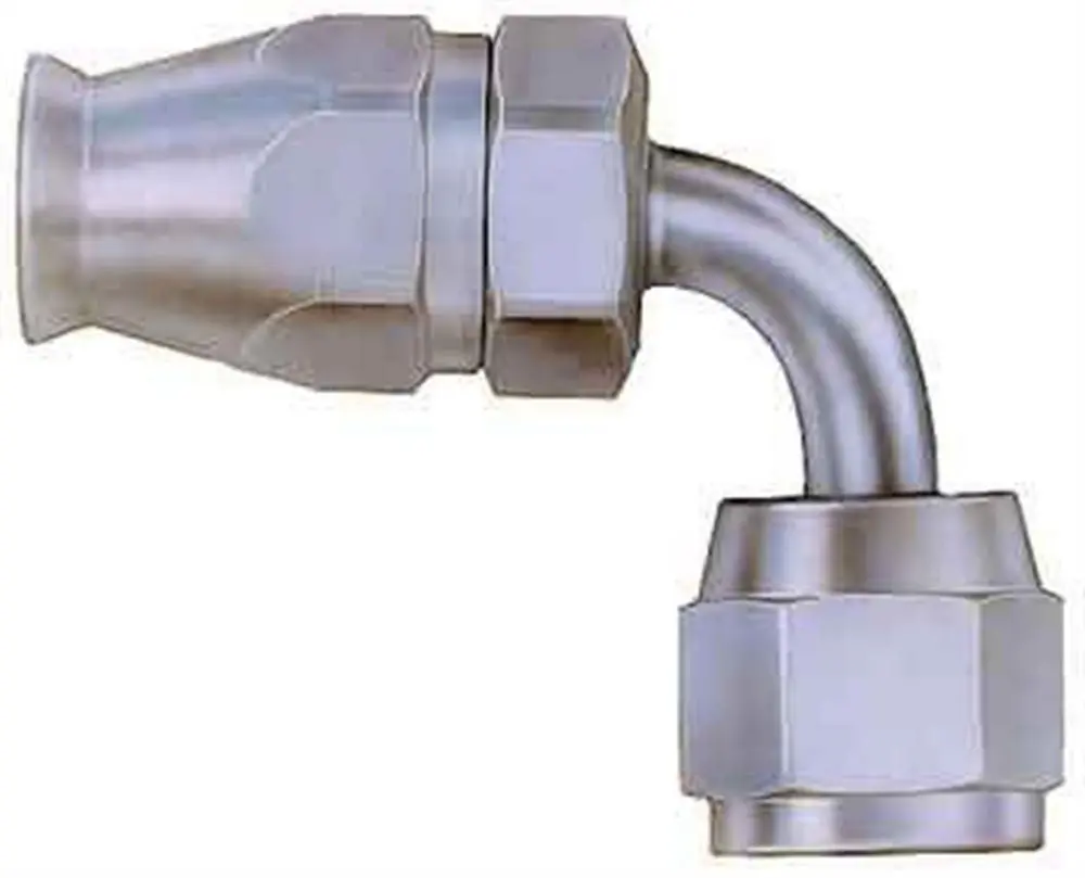 #6 90 Deg Steel Swivel Fitting Teflon 1