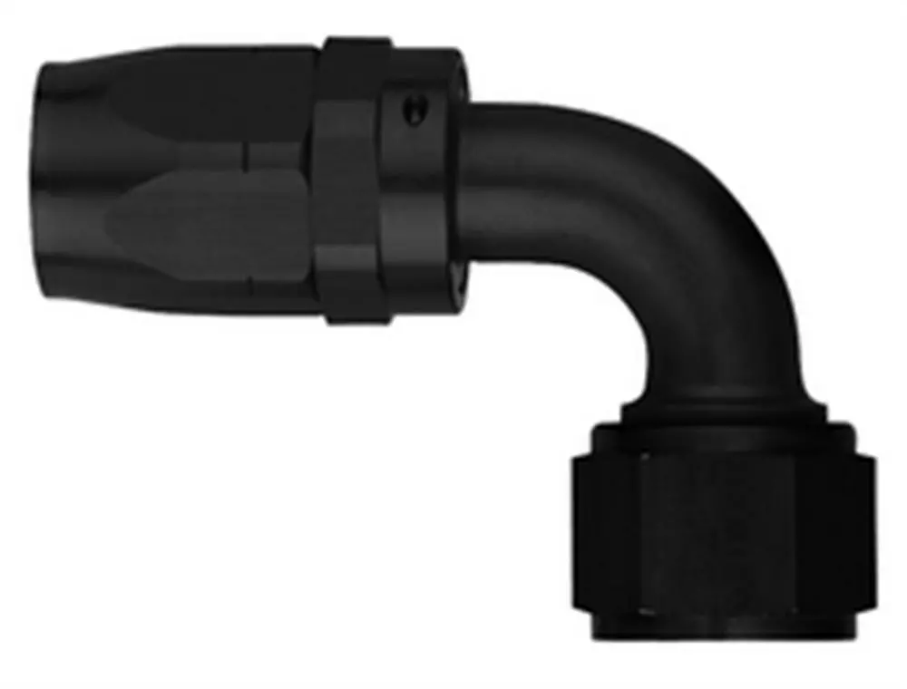 #12 90 Deg Hose End Black 1