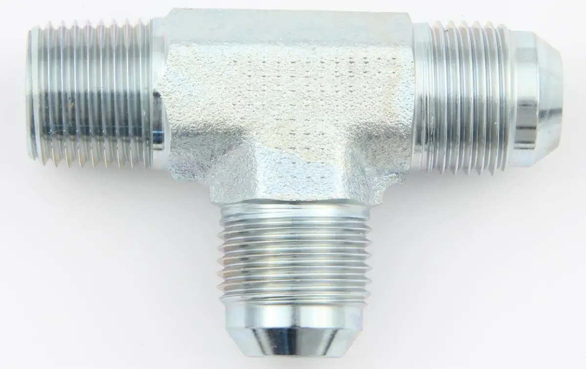 Male Run Tee Steel #10 To 1/2 Npt 1
