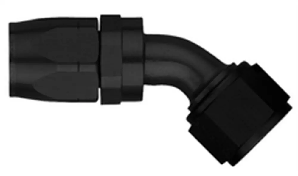 #12 45 Deg Hose End Black 1