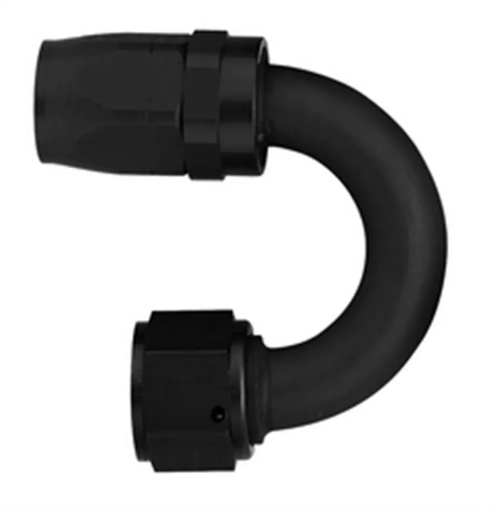 #12 180 Deg Hose End Black 1