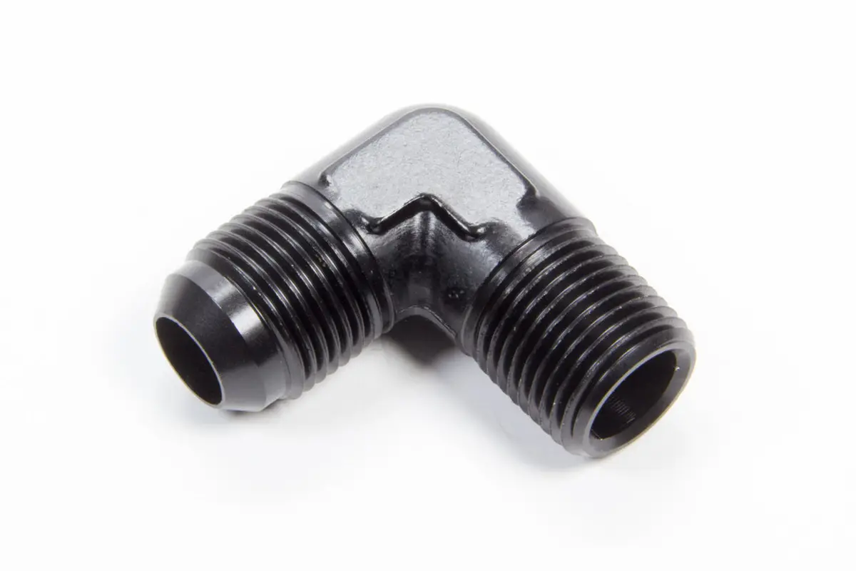 90 Deg Alum #10 Flare 1/2In Black 1