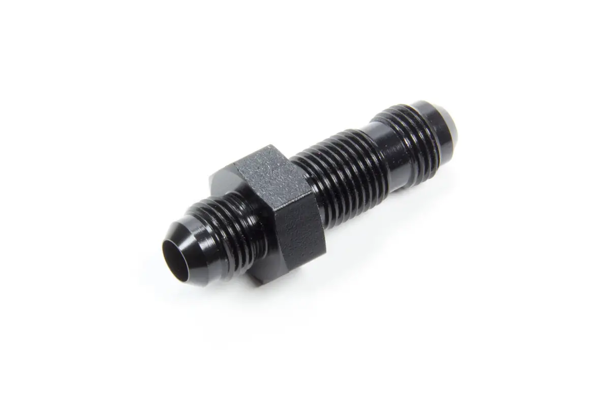 #6 Flare End Bulkhead Union Black 1