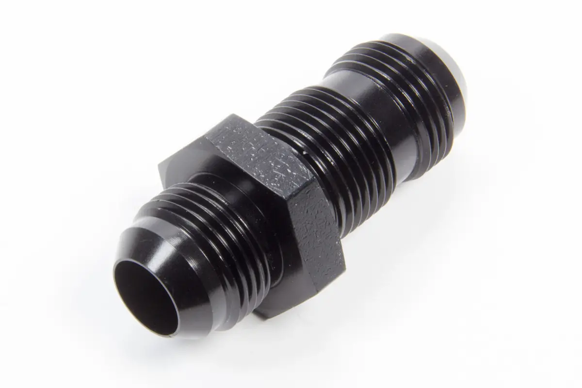 #12 Flare End Bulkhead Union Black 1