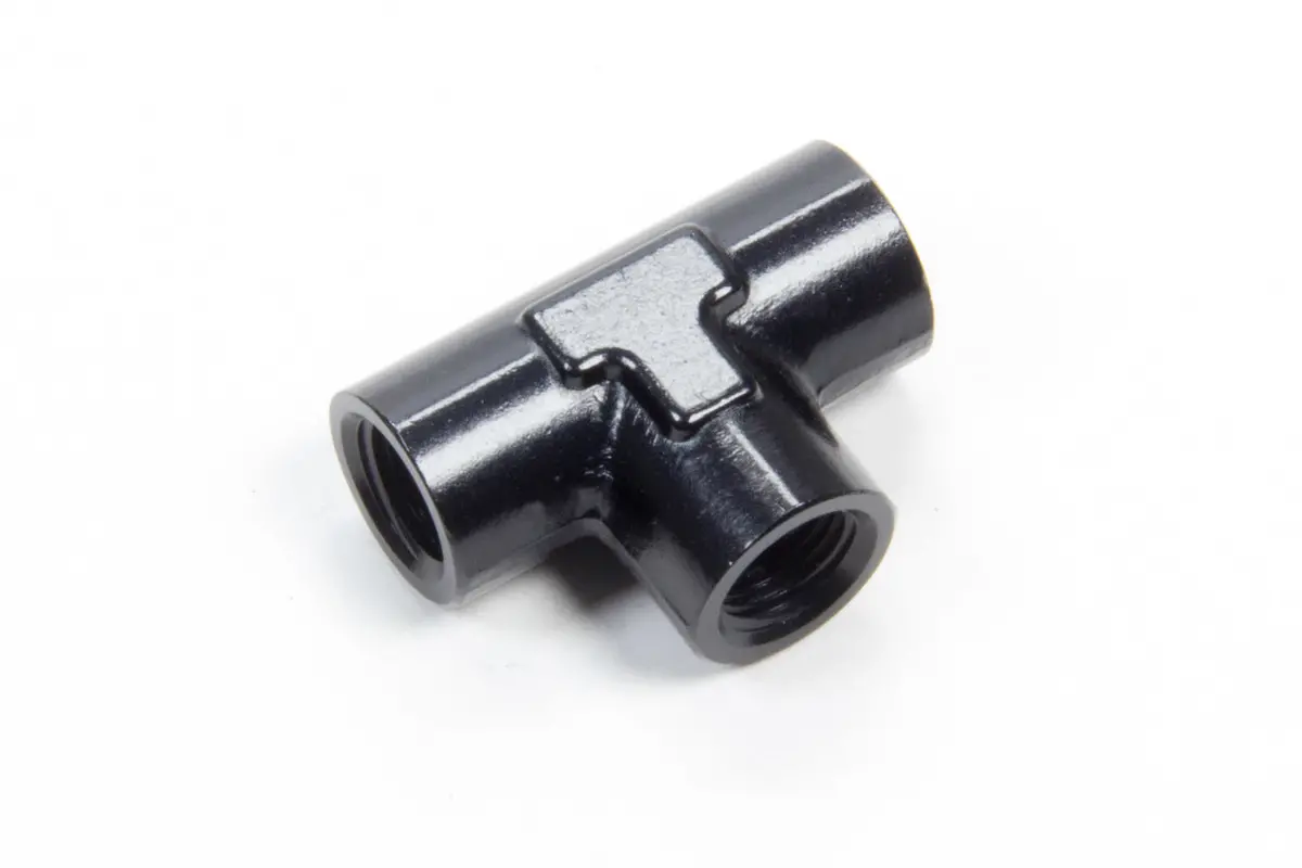 Alum Female Pipe Tee 1/8In Black 1