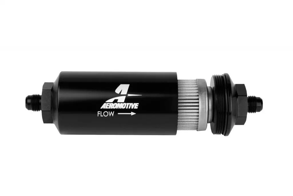 6An Inline Fuel Filter 100 Micron 2In Od Black 1