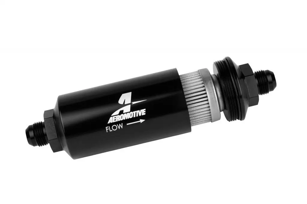 8An Inline Fuel Filter 40 Micron 2In Od Black 1