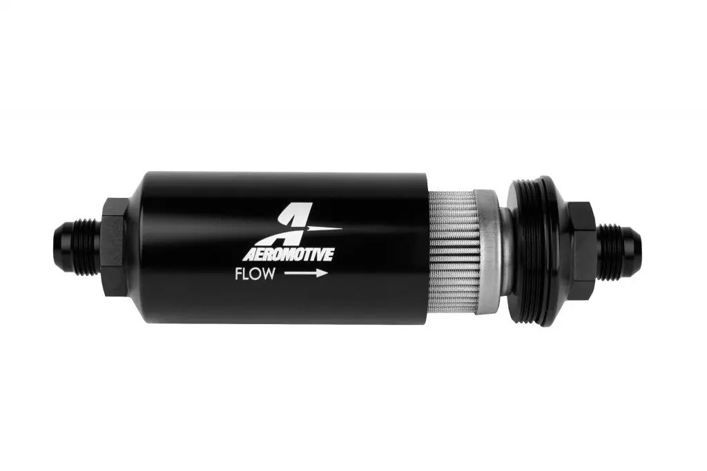 8An Inline Fuel Filter 100 Micron 2In Od Black 1