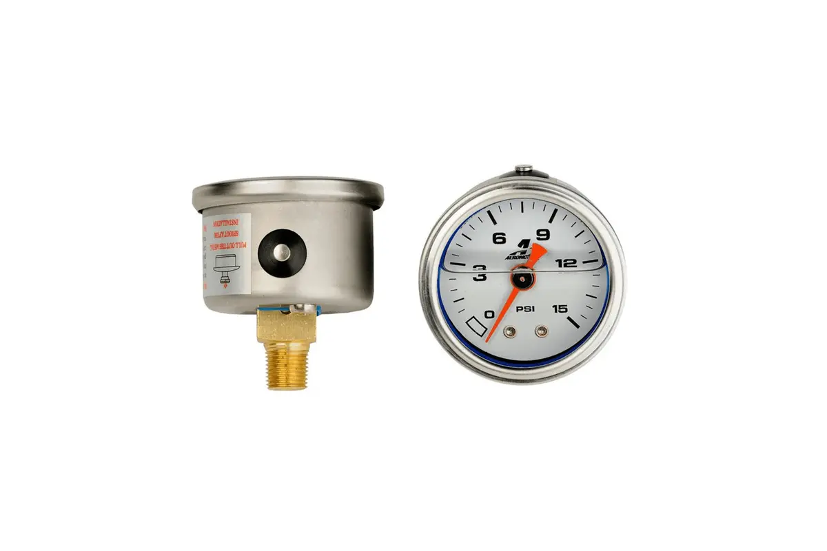 Fuel Pressure Gauge - 1.5In 0-15Psi 1