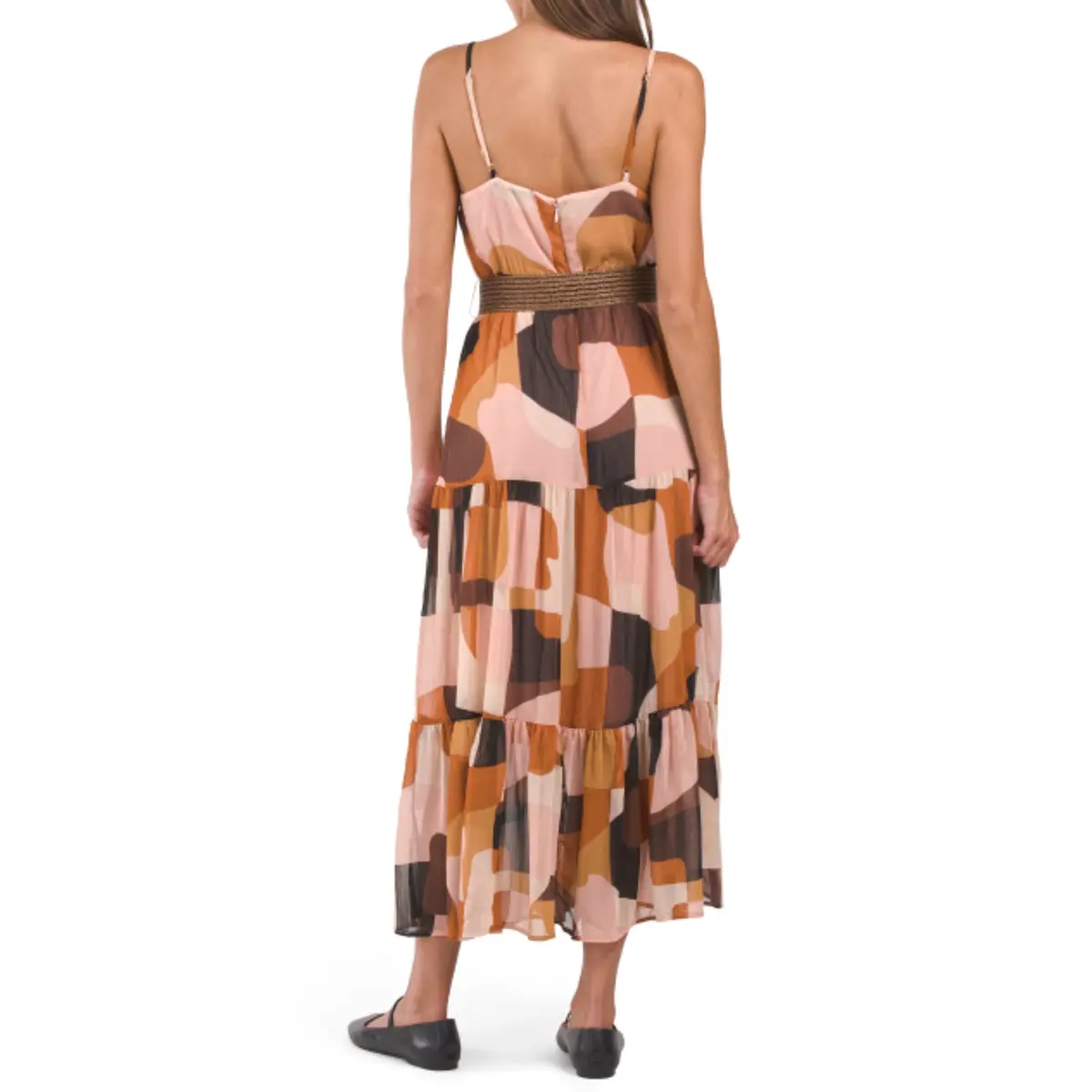 Anne Klein Women's Jolene Spaghetti Strap Belted Maxi Dress 2