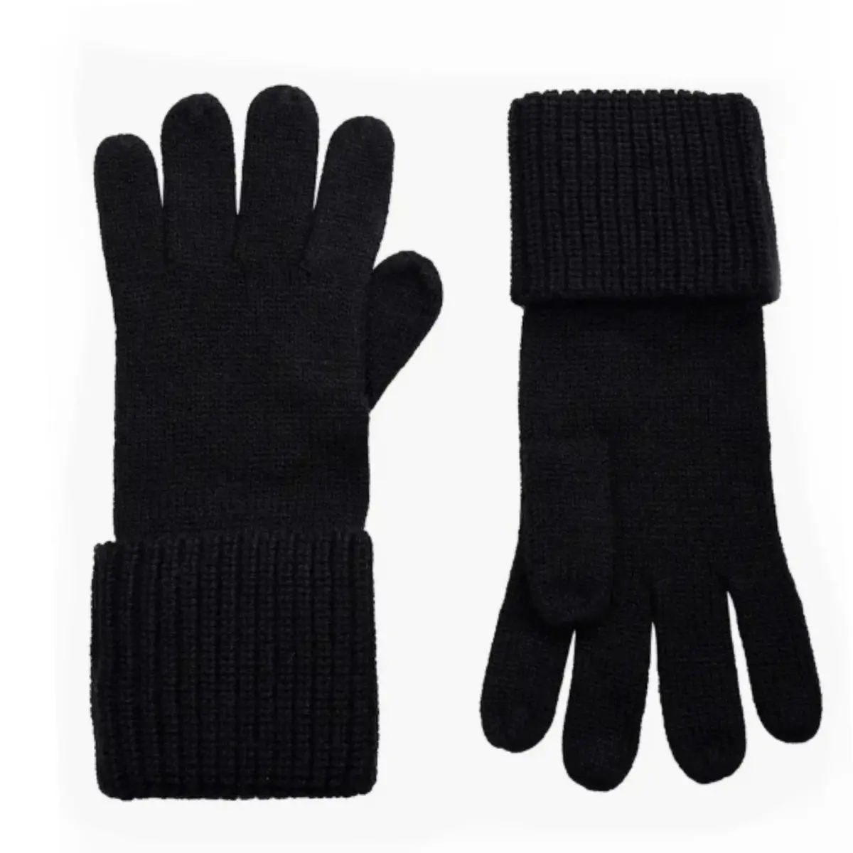 Allsaints Women's Cozy Wool Blend Knit Cuffed Gloves 1