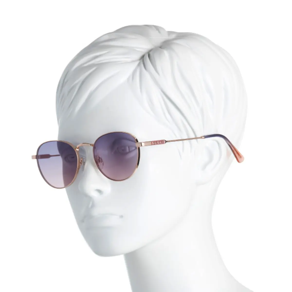 Bebe Women's Gold Tone Metal Frame Round Sunglasses 1