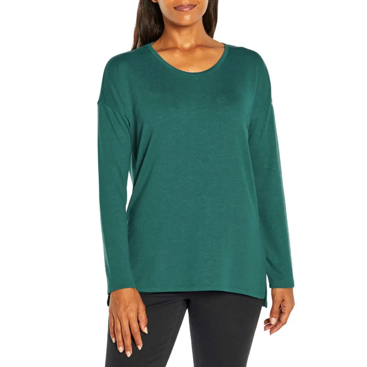 Banana Republic Women's Soft Knit Long Sleeve High-Low Hem Sweater Top 1