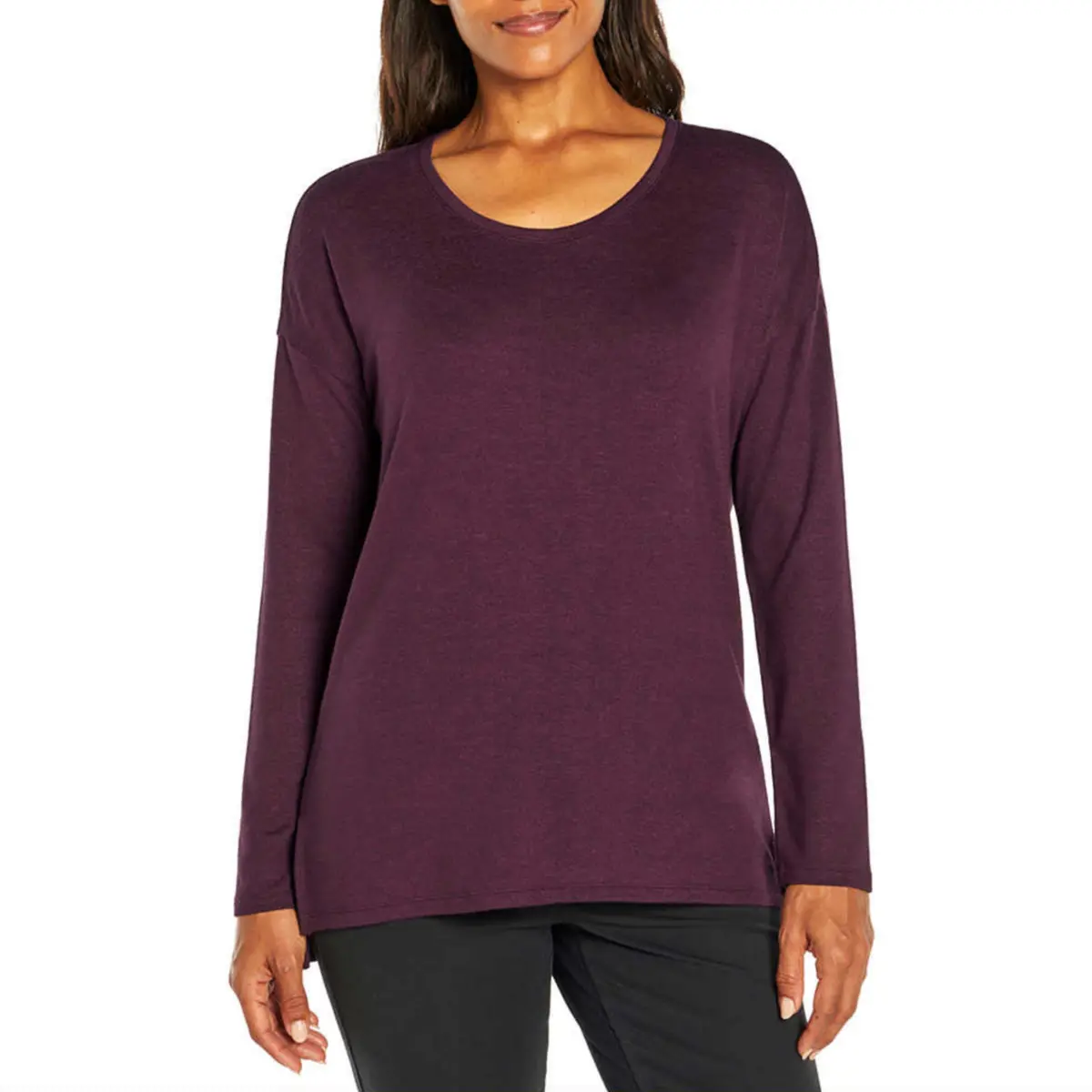 Banana Republic Women's Soft Knit Long Sleeve High-Low Hem Sweater Top 1