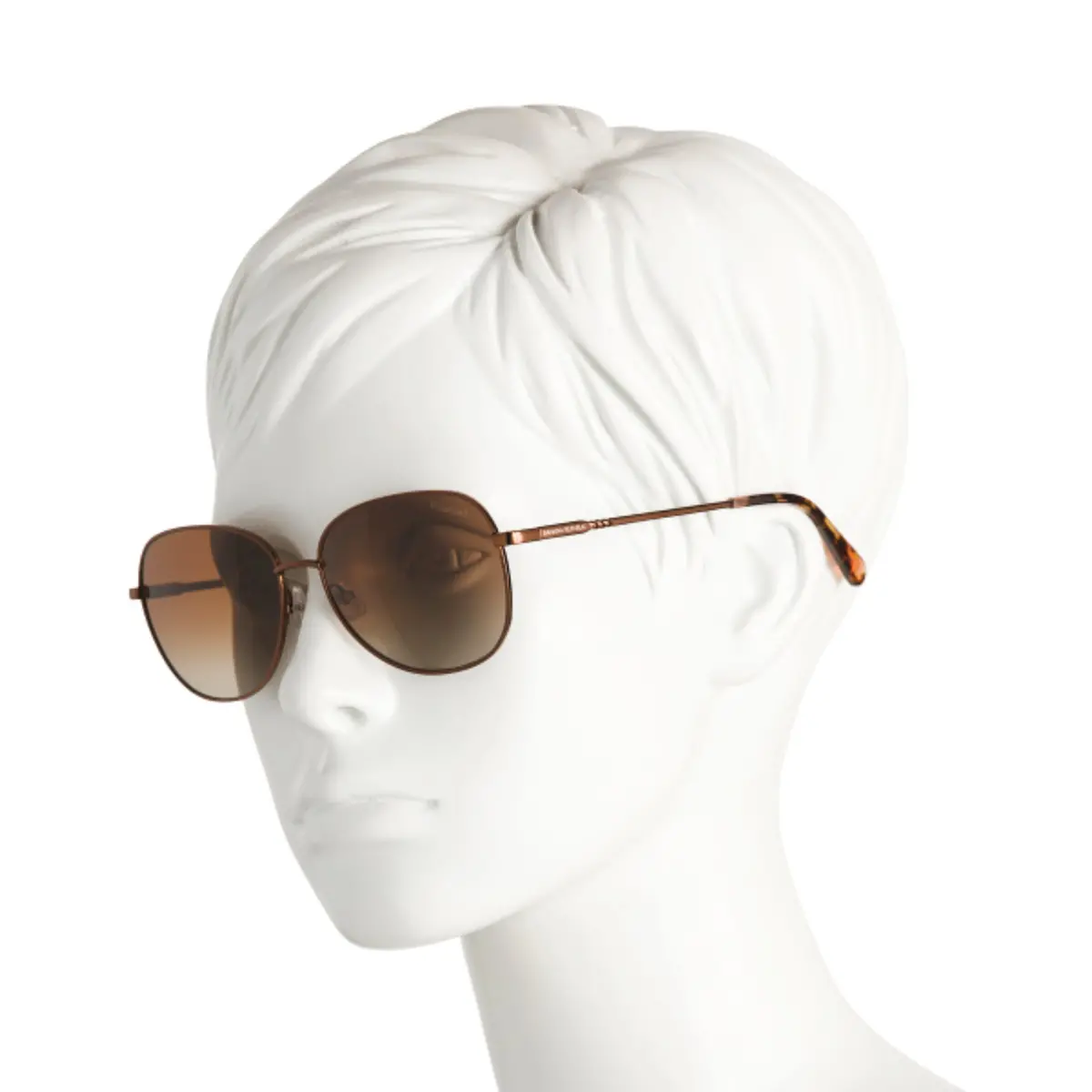 Banana Republic Women's Unisex Aviator Bronze Tone Metal Frame 56Mm Polarized Sunglasses 1