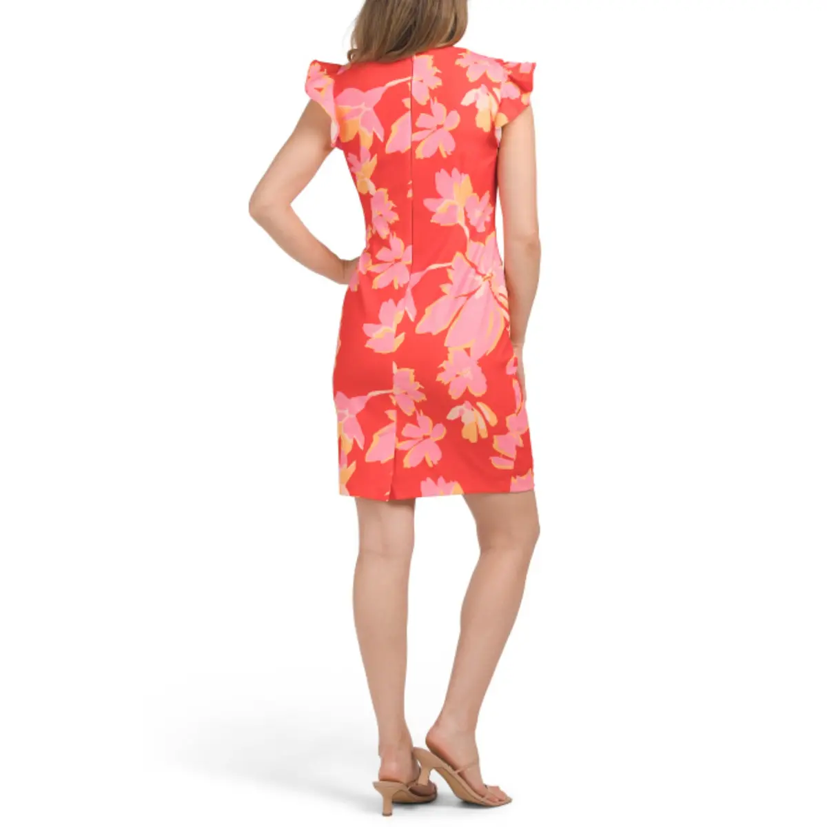 Donna Ricco Women's Flutter Sleeve Floral Mini Sheath Dress 3