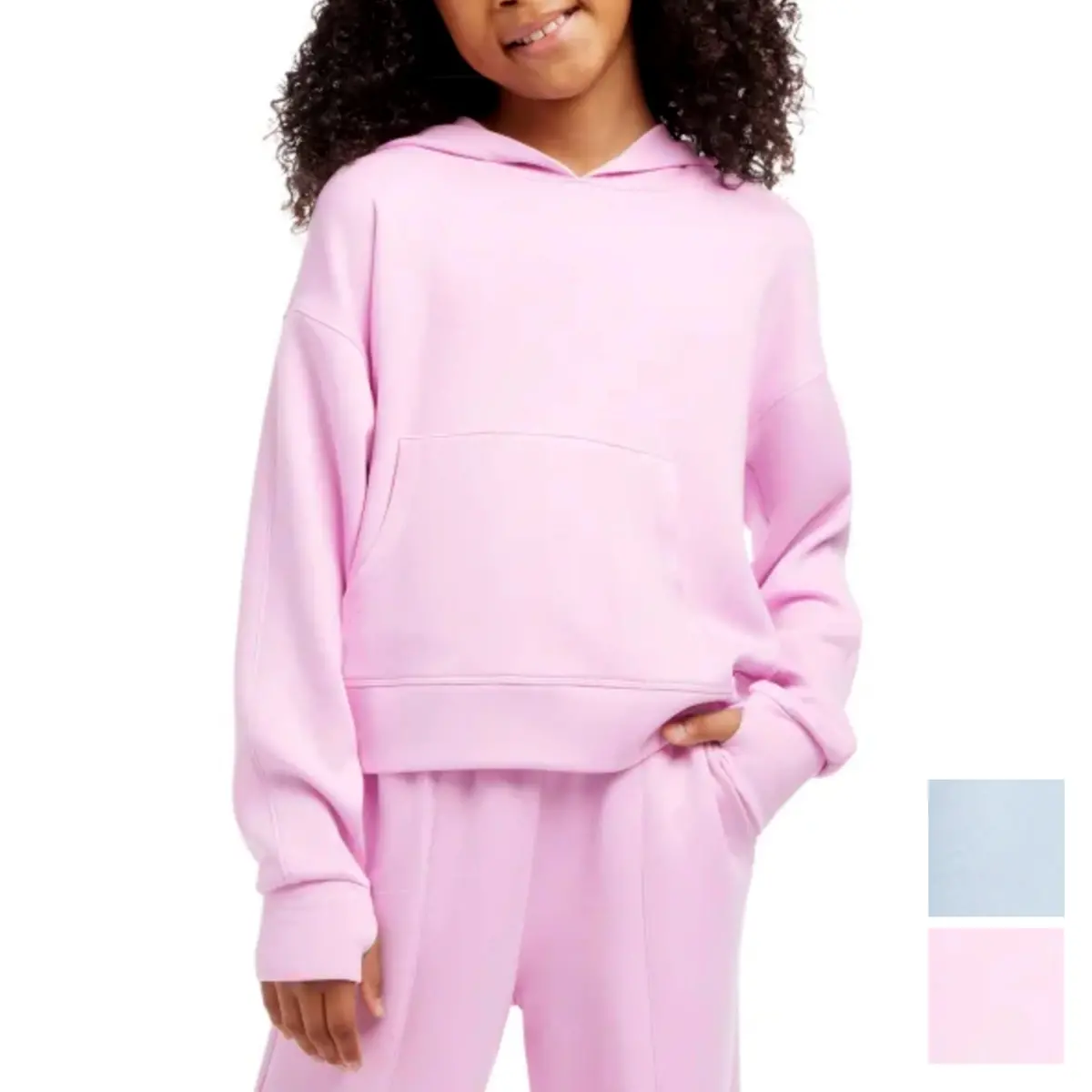 Danskin Girls Youth Kangaroo Pocket Relax Fit Active Hoodie 1