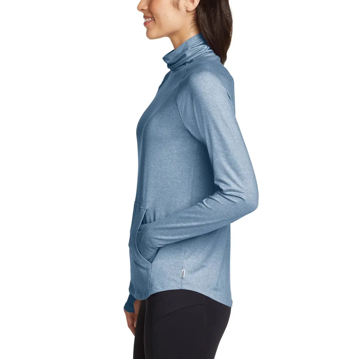 Eddie Bauer Women's Upf 50+ Moisture Wicking Funnel Neck Long Sleeve Casual Active Top 3