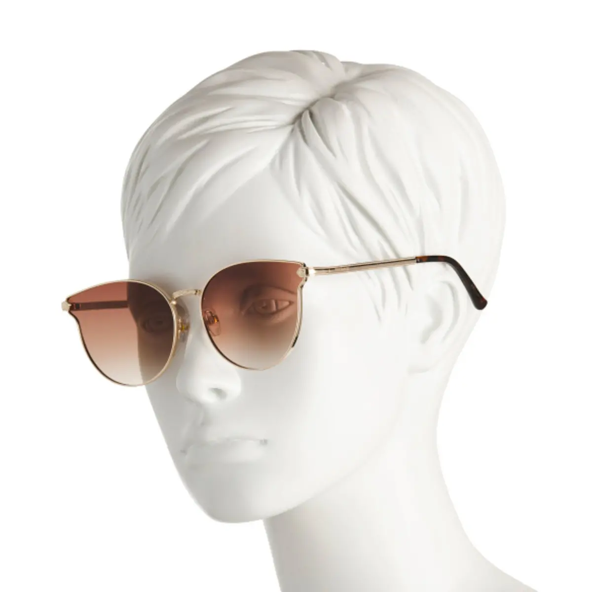 Frye & Co Women's Cat Eye Gold Tone Metal Frame Uv Protection Sunglasses 1