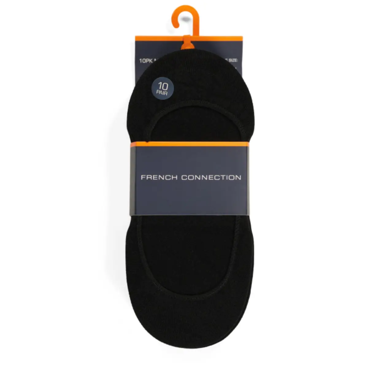 French Connection Women's 10-Pk Non-Slip No Show Socks Micro Career Liners 1