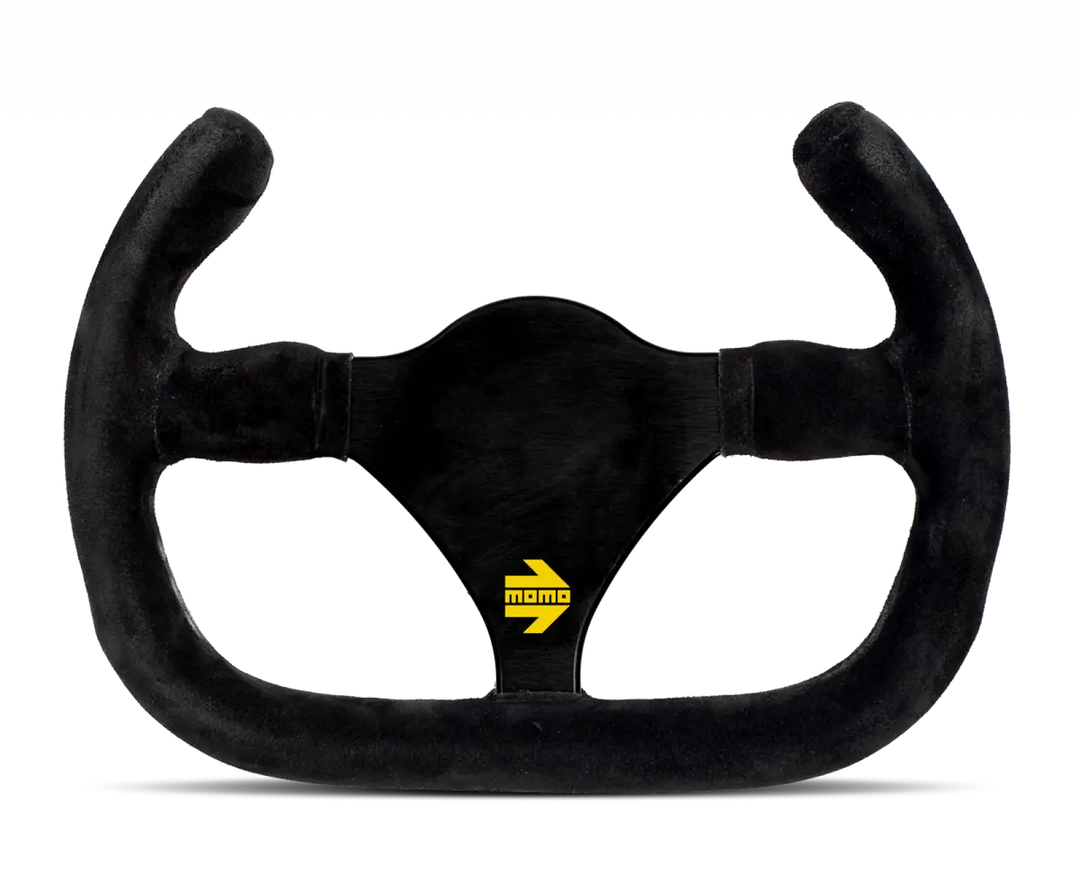 Mod 27 Cut Steering Whel Black Suede Cut 1