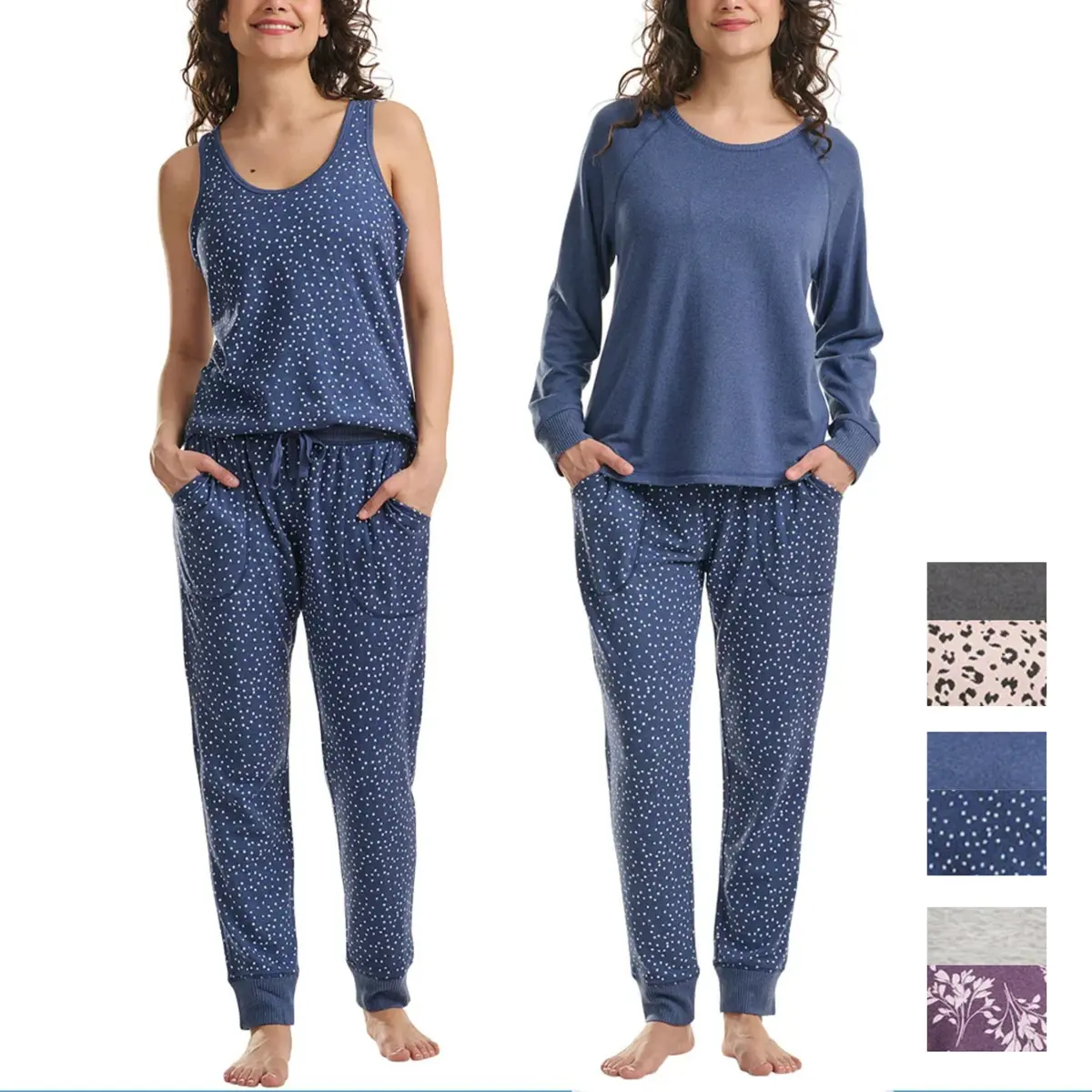Karen Neuburger Women's 3-Piece Printed Soft Pajama Lounge Set 1