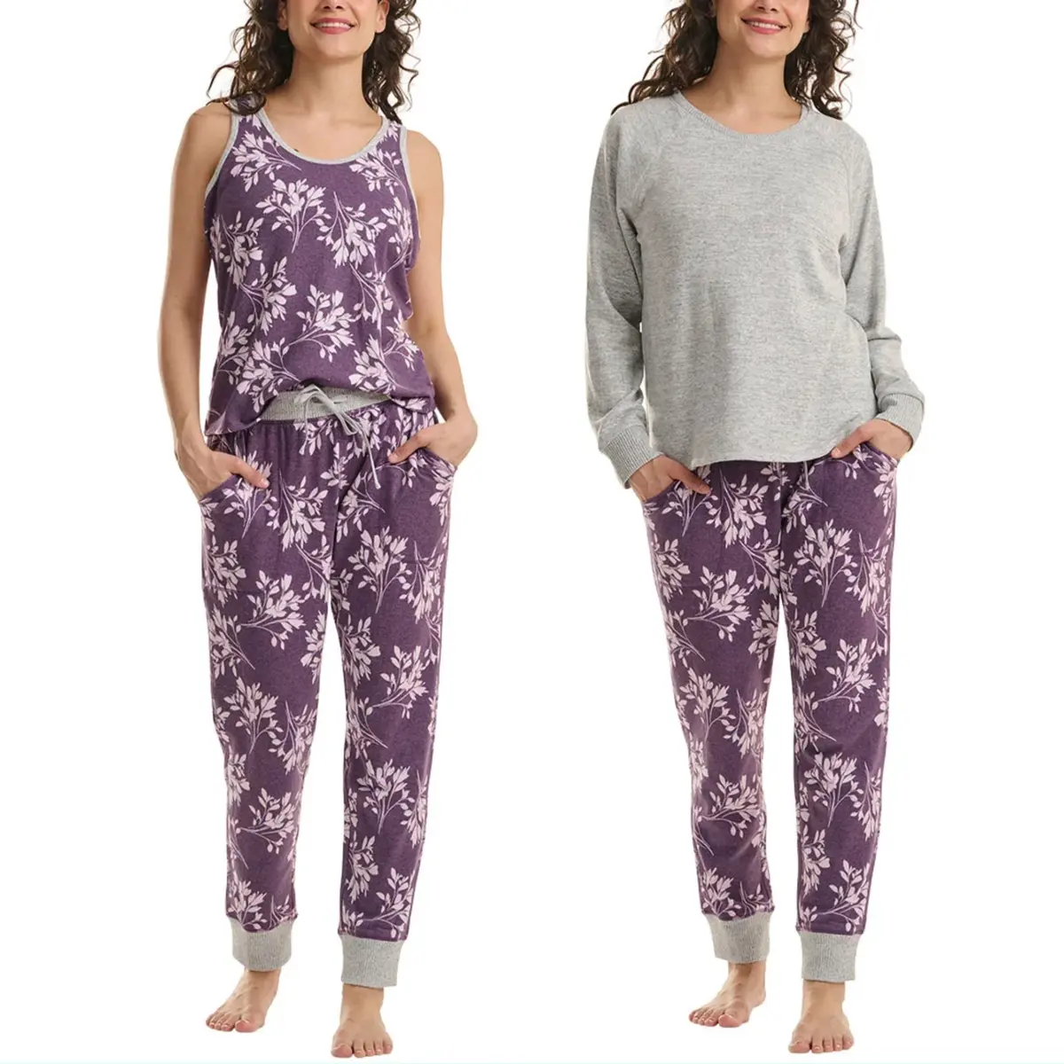 Karen Neuburger Women's 3-Piece Printed Soft Pajama Lounge Set 1