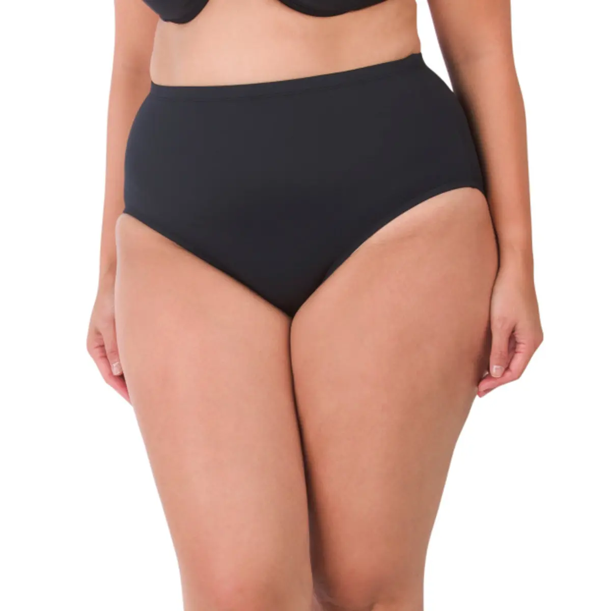 La Blanca Women's Plus High Waist Island Swim Bikini Bottom 1