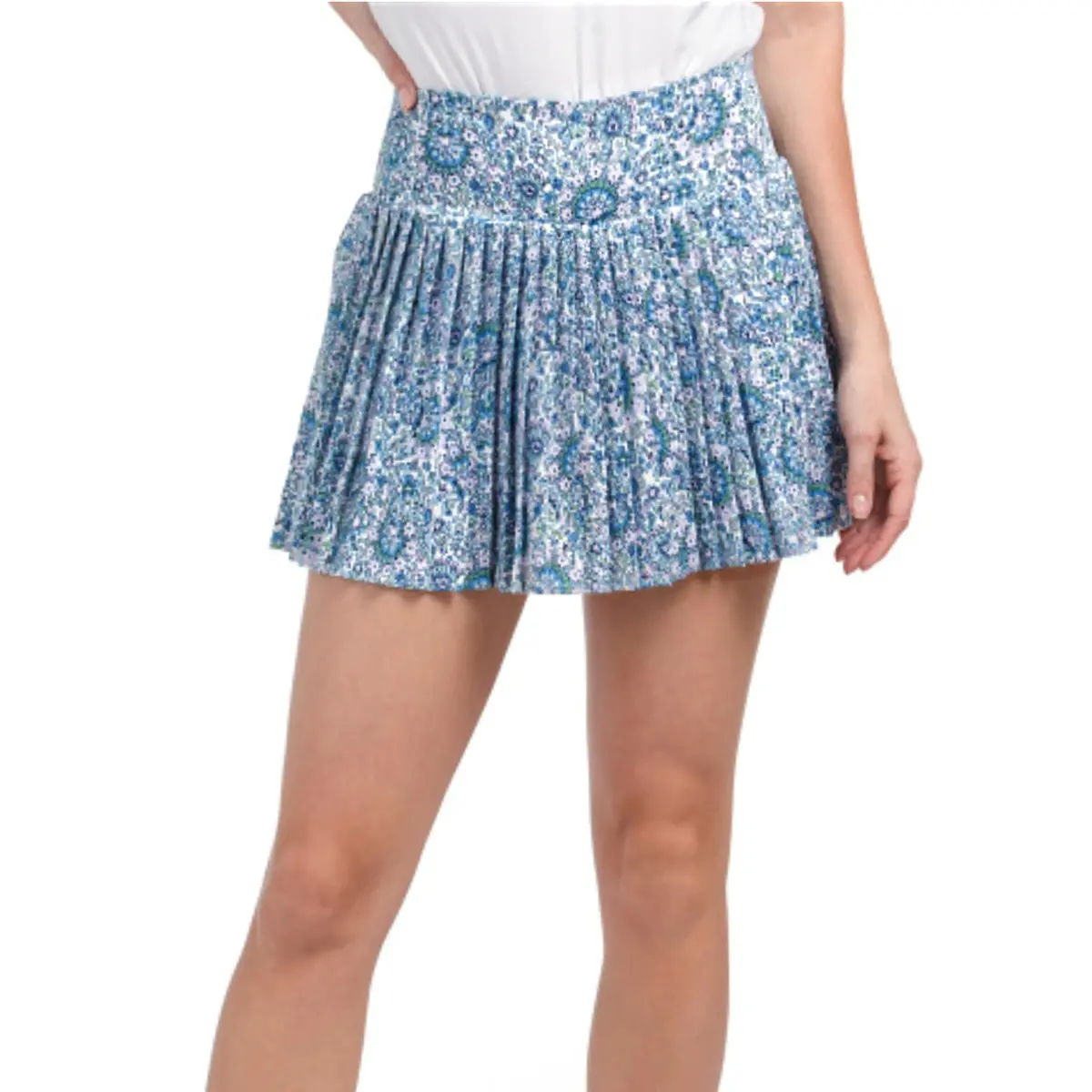 Laura Ashley Women's Floral Print Upf 50 Built-In Shorts Pleated Mini Skort 1