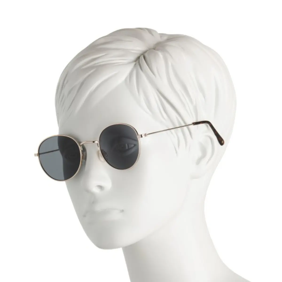 Lucky Brand Women's Nelson 51Mm Gold Tone Metal Frame Round Sunglasses 1