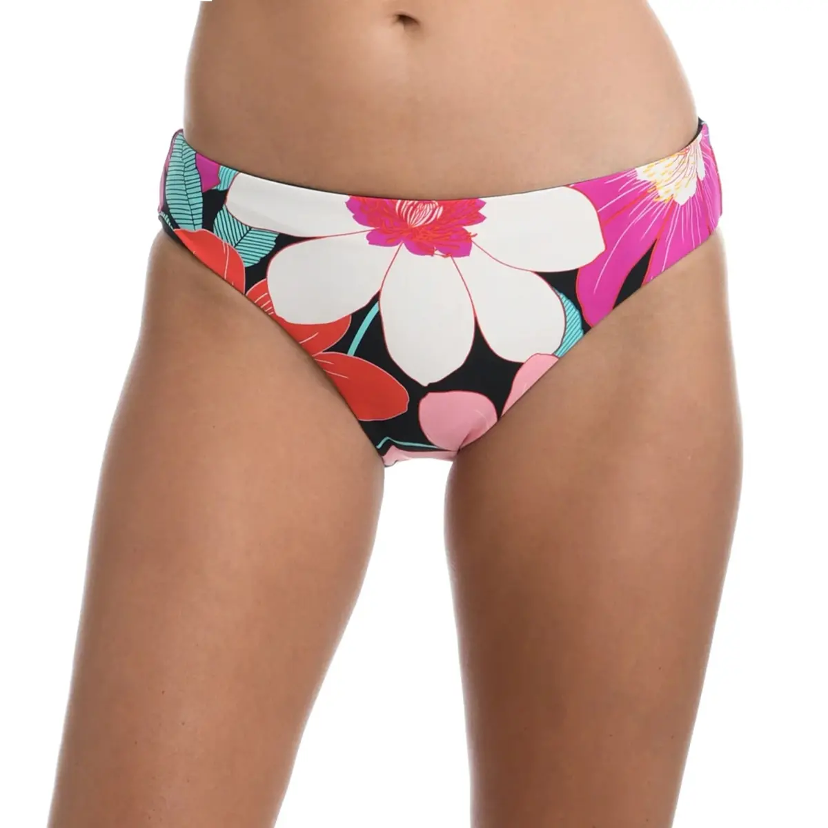 La Blanca Women's In Full Bloom Floral Reversible Swim Bikini Bottom 1