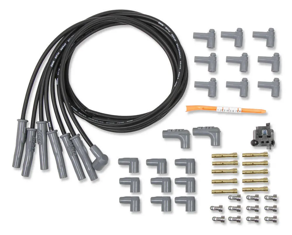 Spark Plug Wire Set - 6Cyl. Universal Black 1