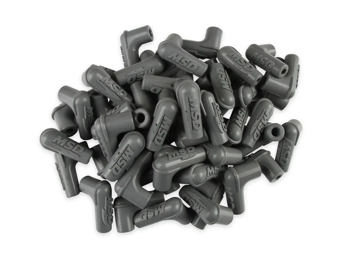 90-Deg Sprak Plug Boots 50Pk - Gray 1