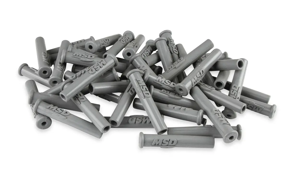 Spark Plug Boot Straight Gray Silicone 50Pk 1