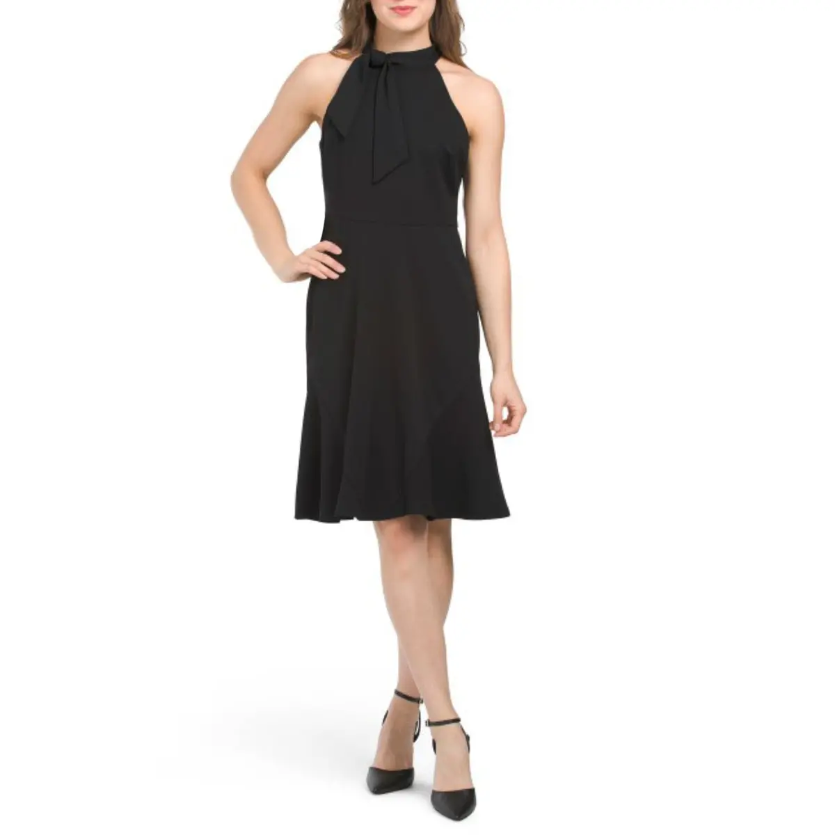 Maggy London Women's Tie Halter Neck Fit And Flare Mini Dress 1