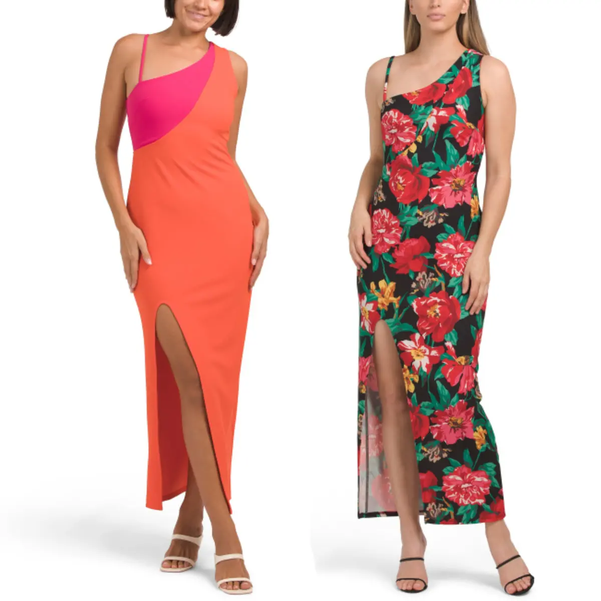Rachel Roy Women's Phoenix Asymmetrical One Shoulder Front Slit Maxi Dress 1