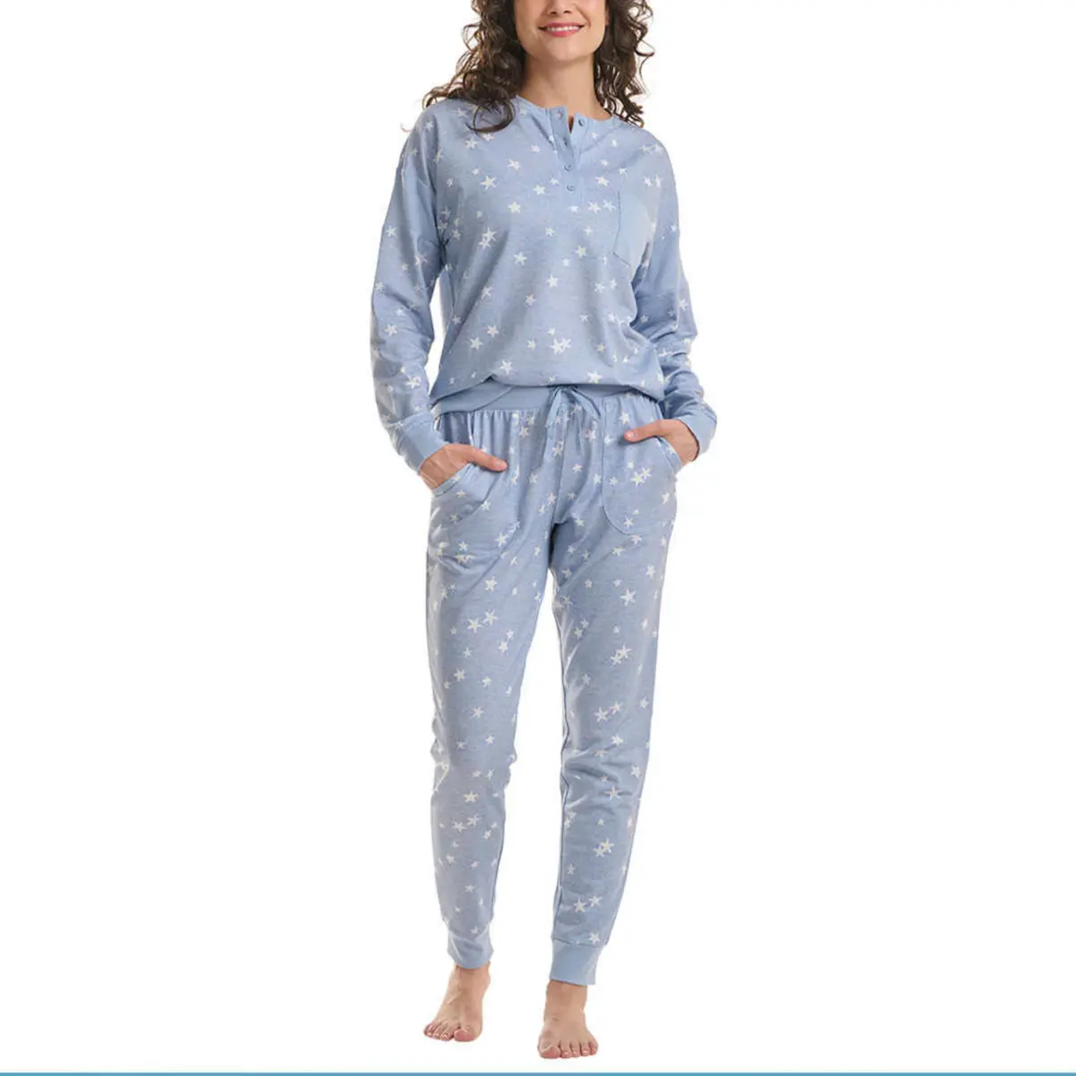 Splendid Women's 2-Piece Pj Soft French Terry Top And Pants Lounge Set 1
