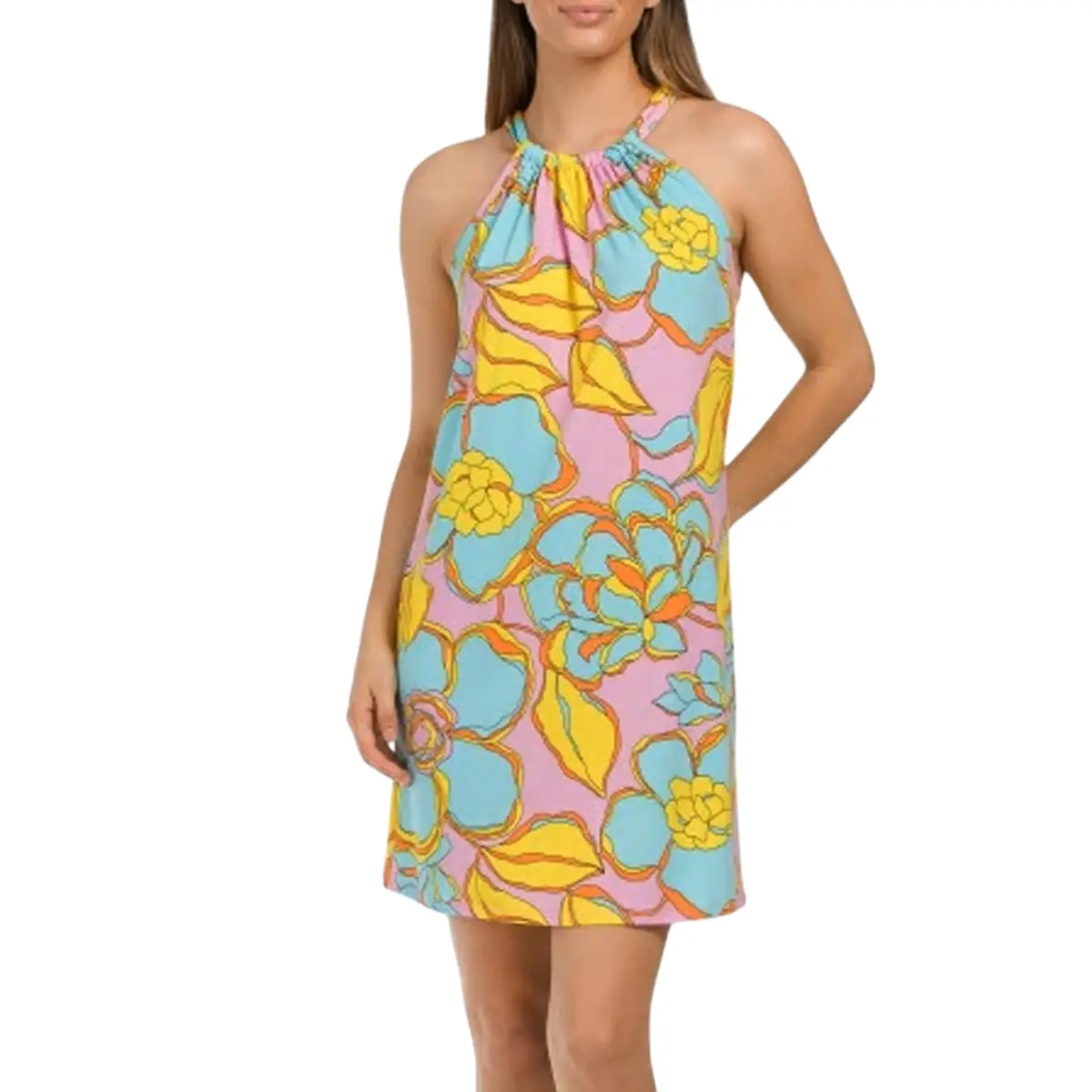 Trina Turk Women's Juju Floral Print Halter Neck Mini Dress 1