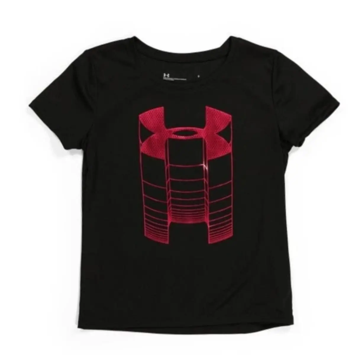 Under Armour Little Girls Metallic Graphic Print Logo Active T-Shirt 1