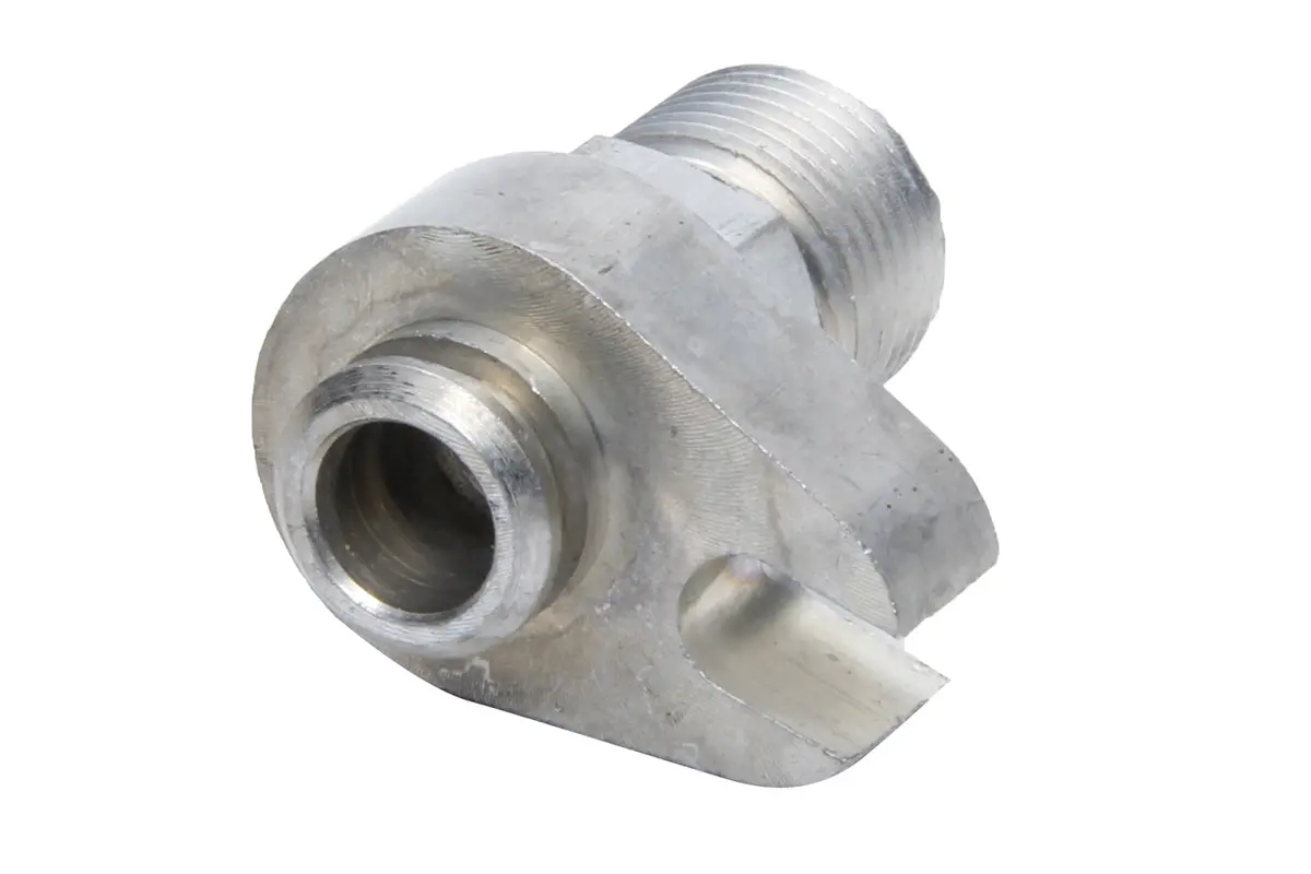 Chrome Hemi Compressor Block Fitting #10 Strait 1