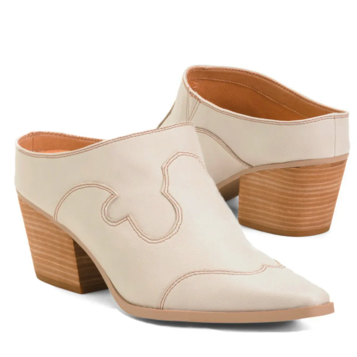 Yellow Box Women's Cyan Western Slip-On Shoes Heeled Mules 1