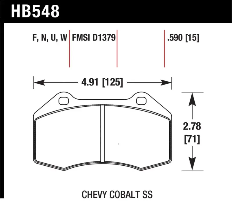 Hawk Renault Clio Dtc-60 Race Front Brake Pads 2